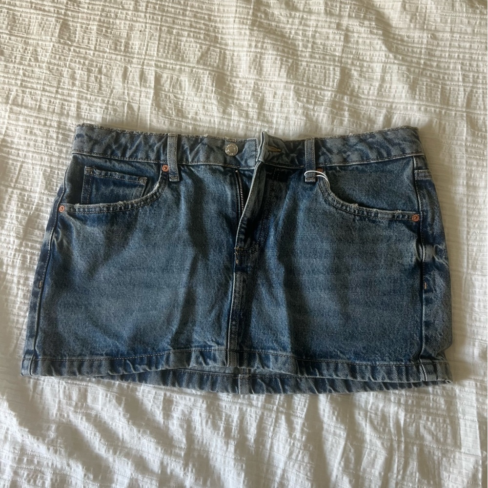 Mango low rise Blue Women’s Jeans denim mini Skirt size M